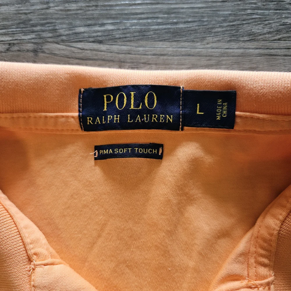 Polo by Ralph Lauren Men's Orange Polo Shirt